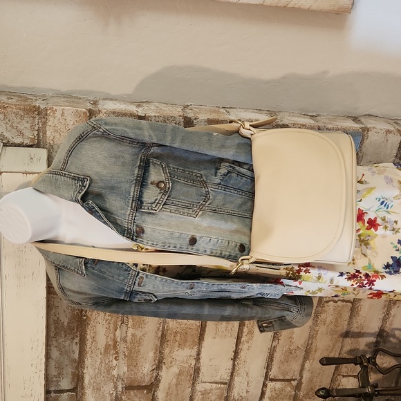 Gorgeous 90s Vintage Coach Fletcher Leather Crosssbody 4150 Off White - Picture 2 of 14